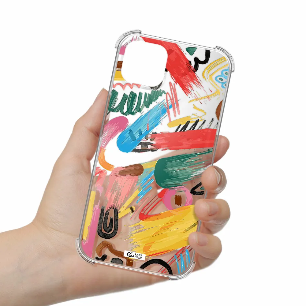 Oil Paint Abstract Apple iPhone 14 Clear PC Case