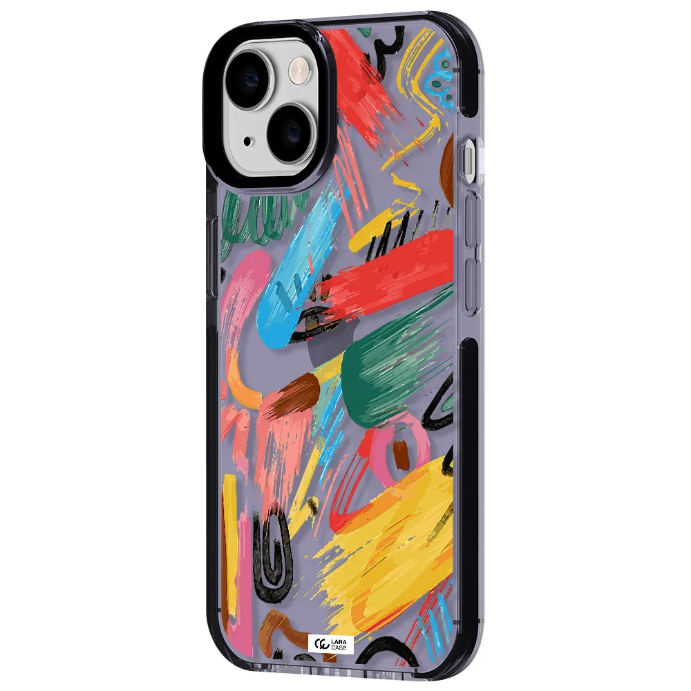 Oil Paint Abstract Apple iPhone 14 impact Lilac Case