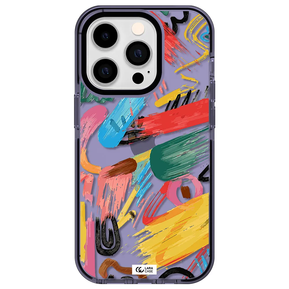 Oil Paint Abstract Apple iPhone 14 pro impact Lilac Case