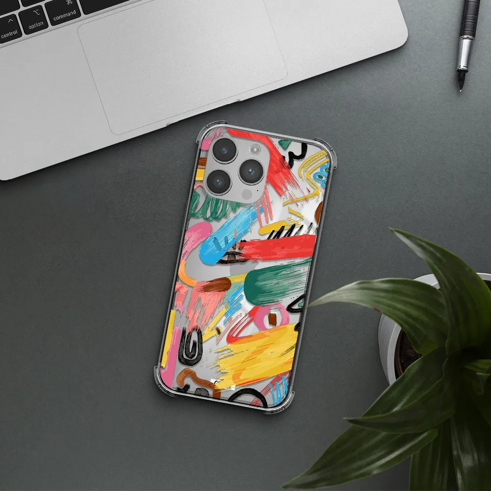Oil Paint Abstract Apple iPhone 14 pro max Clear PC Case