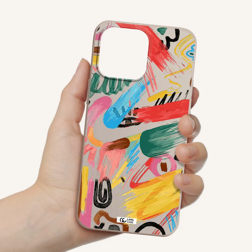 Oil Paint Abstract Apple iPhone 14 pro Silicone Stone Case