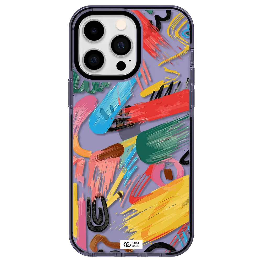 Oil Paint Abstract Apple iPhone 15 Pro Max impact Lilac Case
