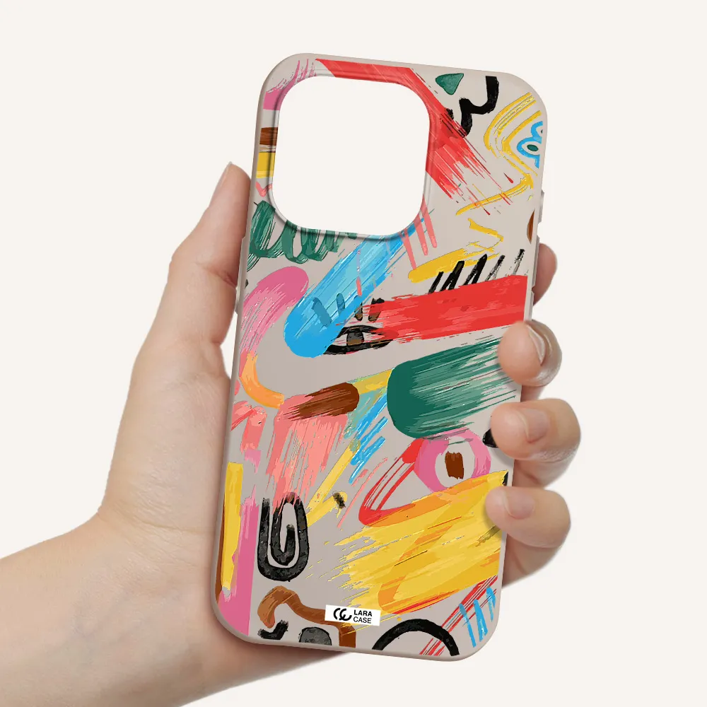 Oil Paint Abstract Apple Iphone 15 Pro Silicone Stone Case