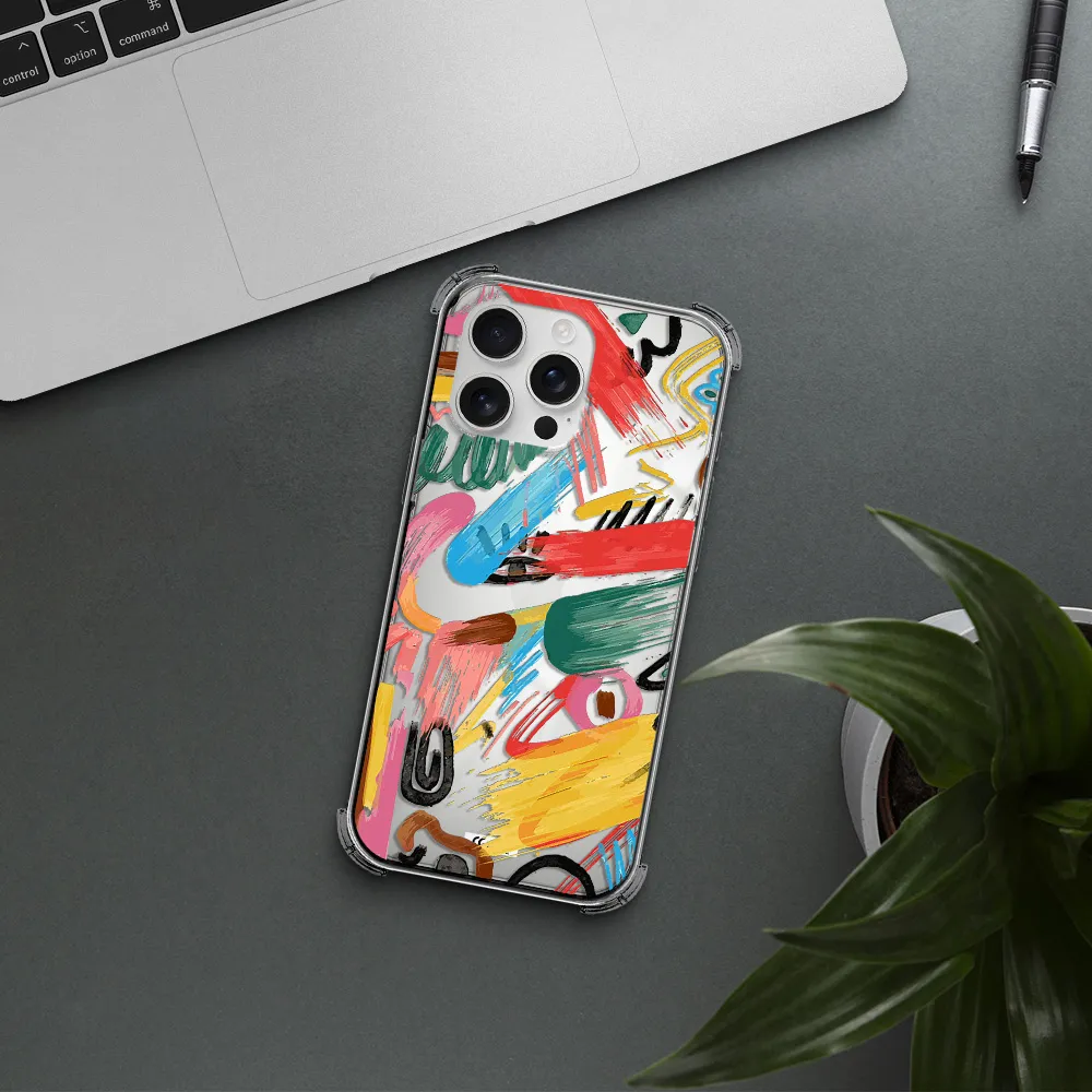 Oil Paint Abstract Apple Iphone 16 Pro Max Clear Pc Case