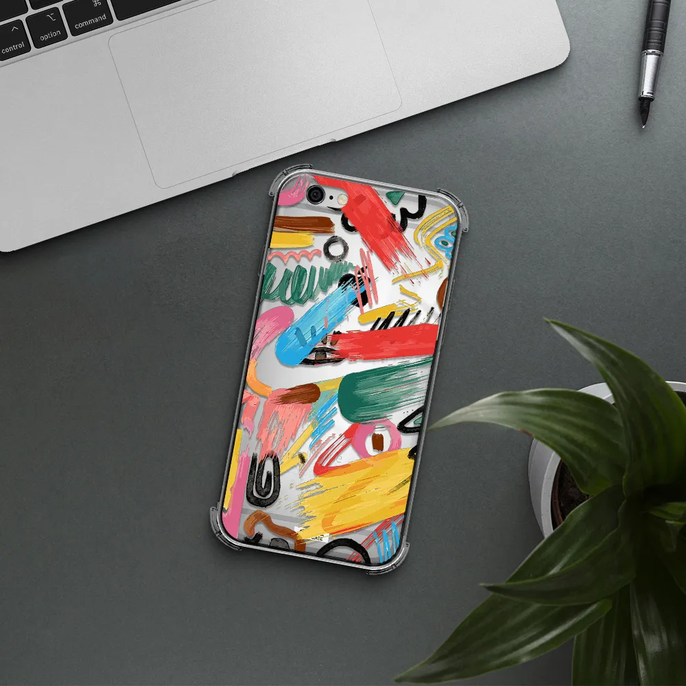 Oil Paint Abstract Apple iPhone 6 Clear PC Case