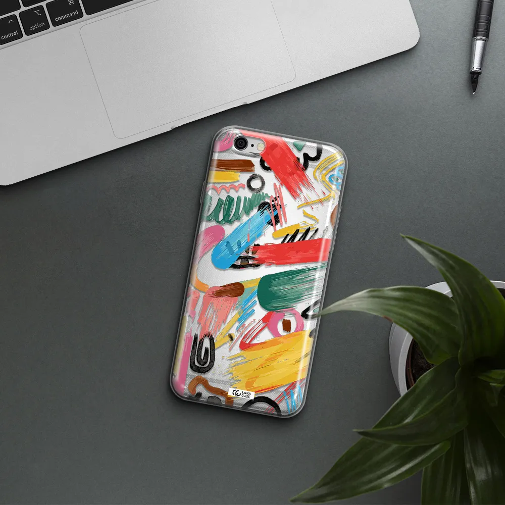 Oil Paint Abstract Apple iPhone 6 Clear TPU Case
