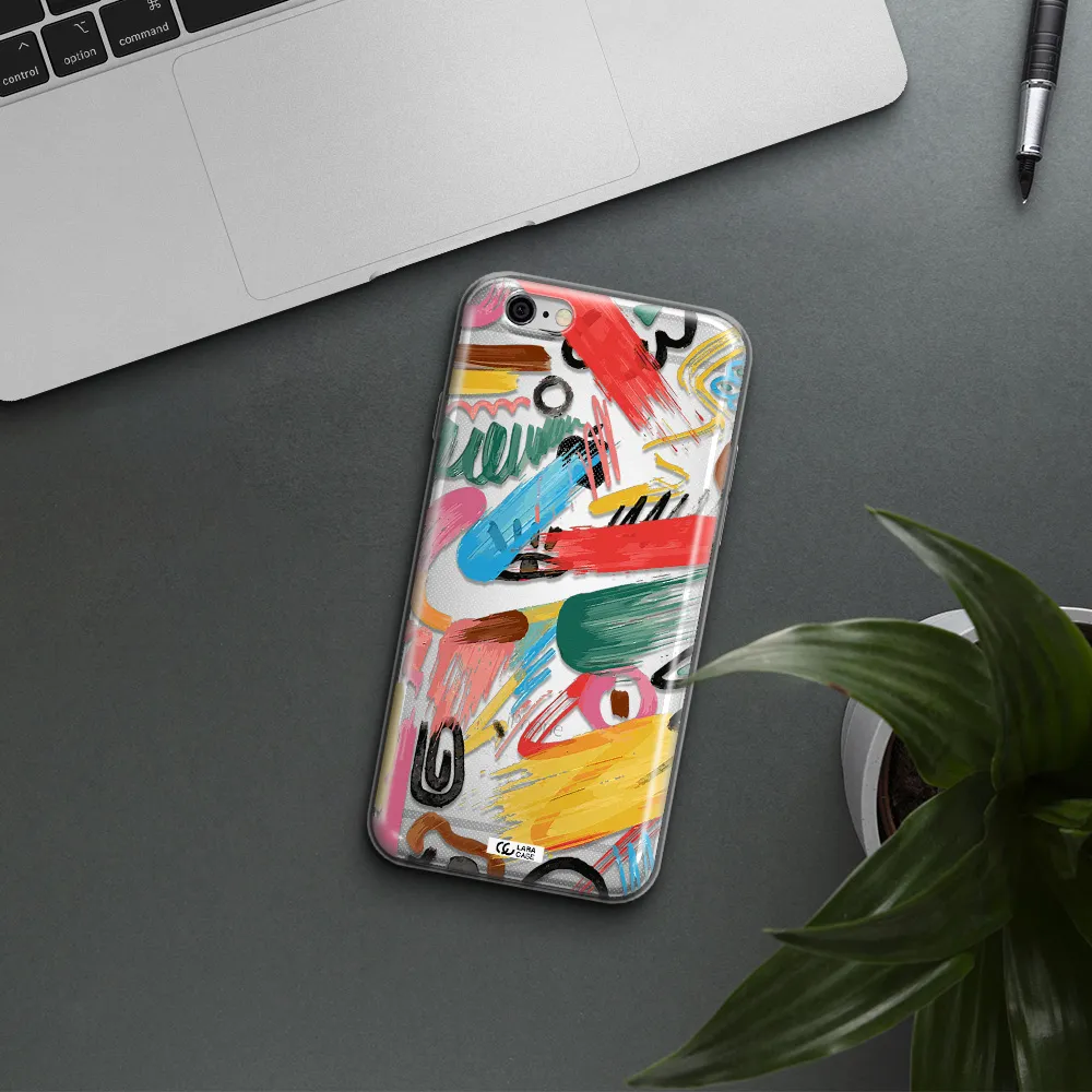 Oil Paint Abstract Apple iPhone 6 plus Clear TPU Case