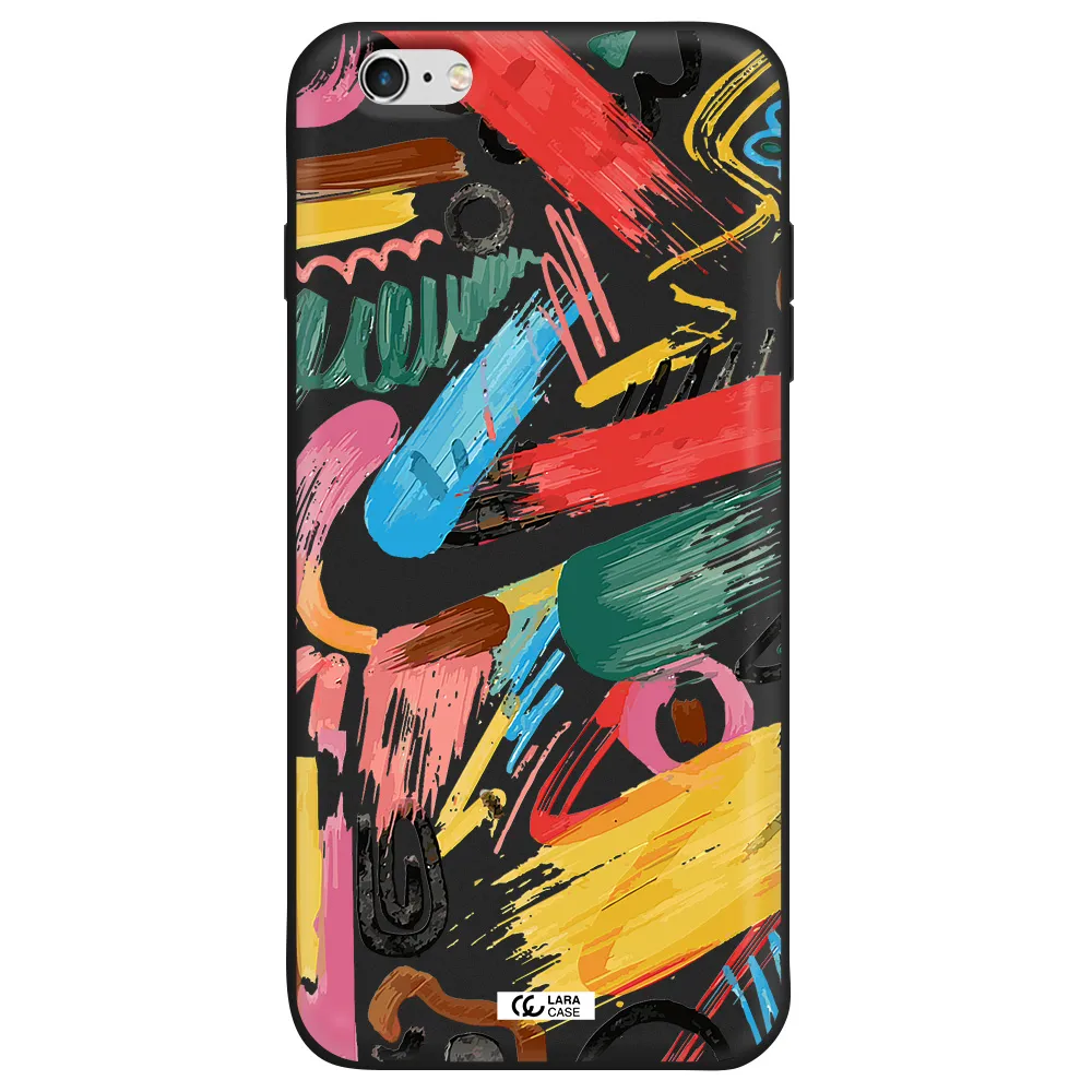 Oil Paint Abstract Apple iPhone 6 plus Silicone black Case