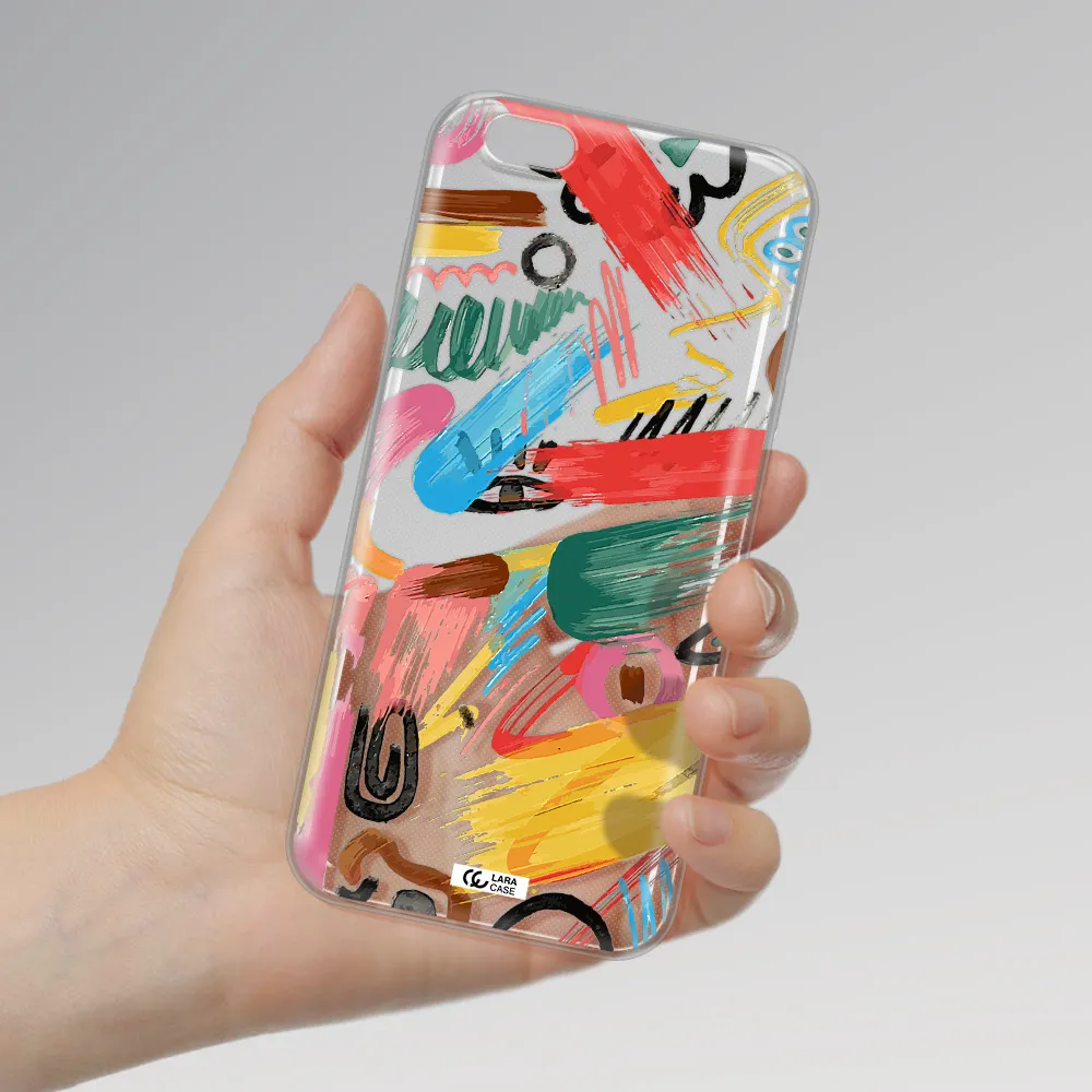 Oil Paint Abstract Apple iPhone 6 s plus Clear TPU Case