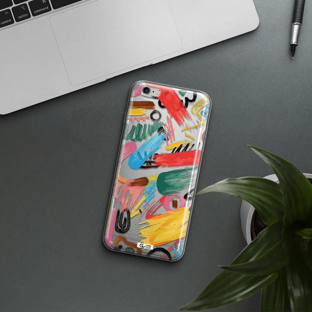 Oil Paint Abstract Apple iPhone 6 s plus Clear TPU Case