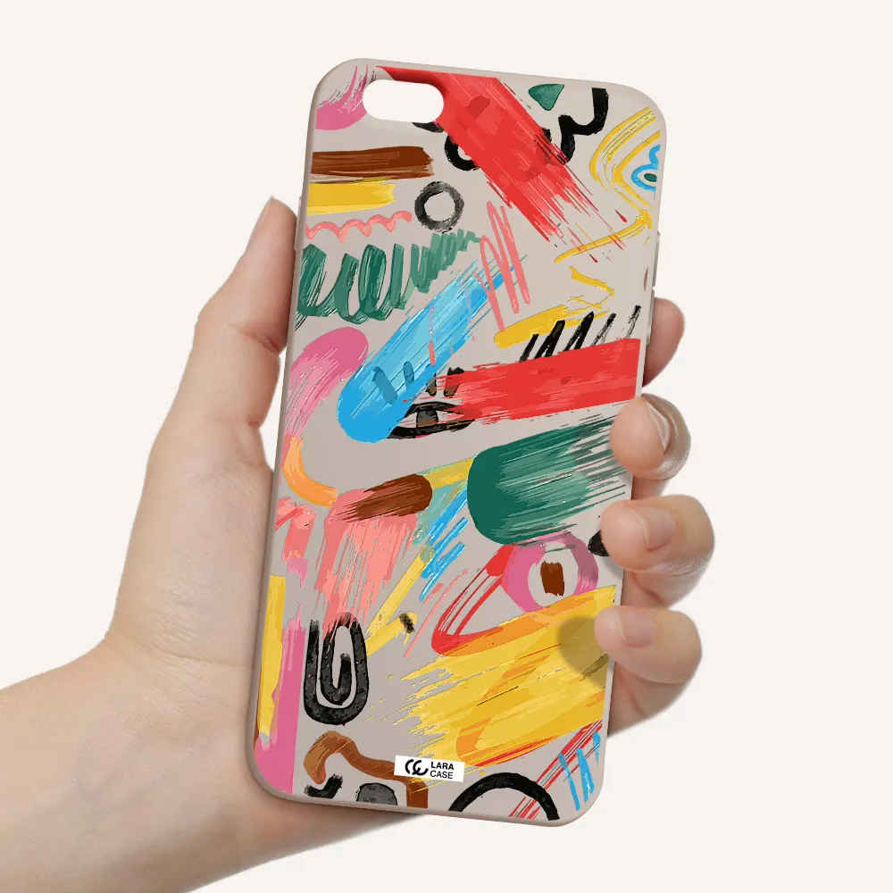 Oil Paint Abstract Apple iPhone 6 s plus Silicone Stone Case