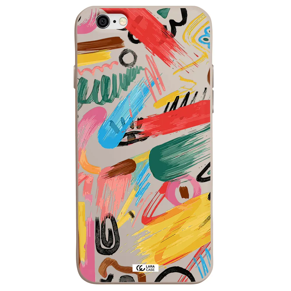 Oil Paint Abstract Apple iPhone 6 Silicone Stone Case