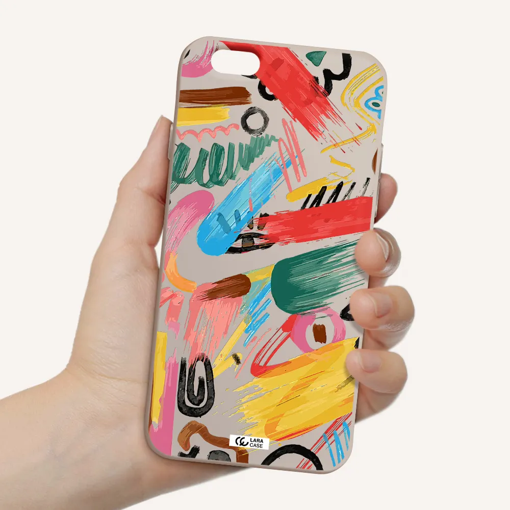 Oil Paint Abstract Apple iPhone 6 Silicone Stone Case