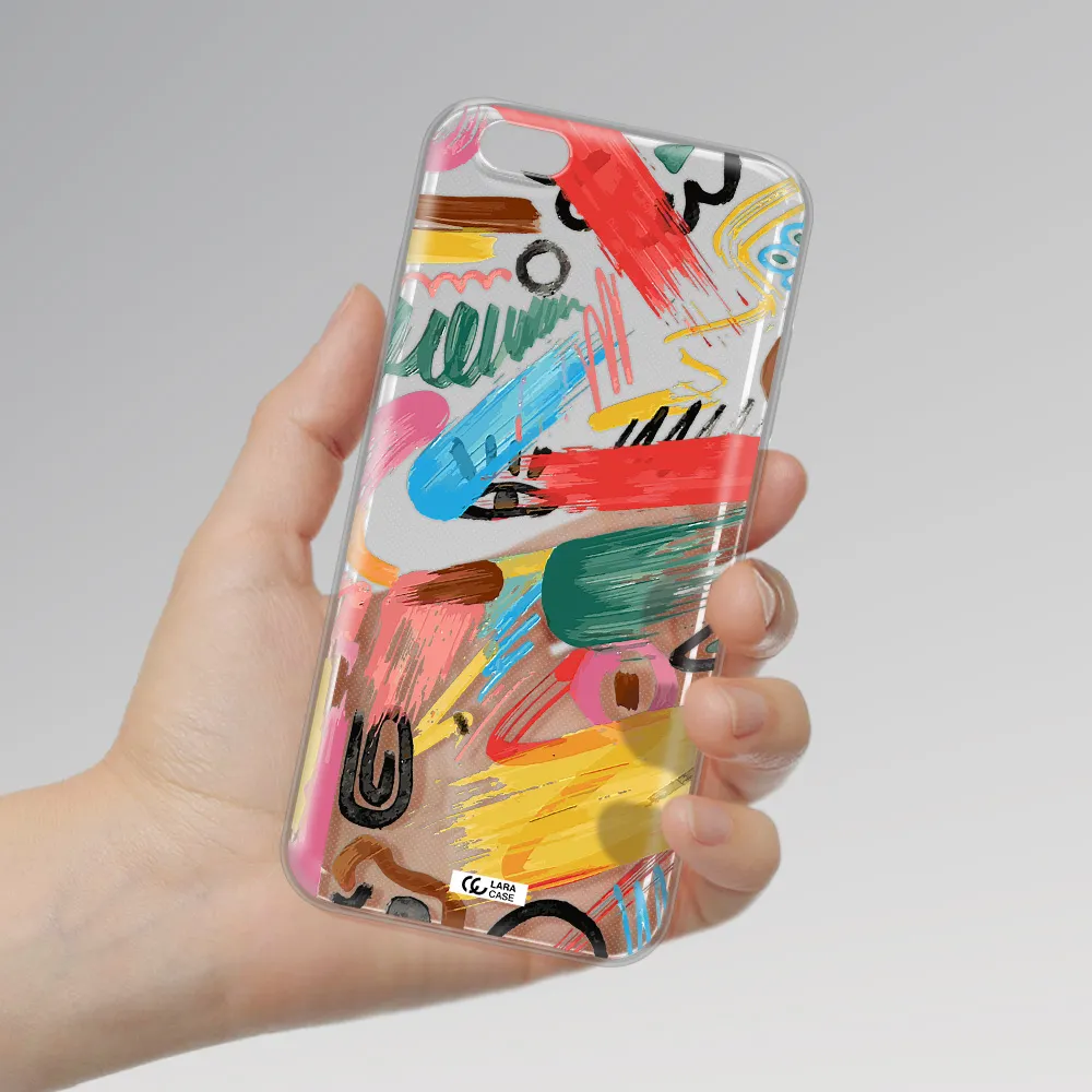 Oil Paint Abstract Apple iPhone 6S Clear TPU Case