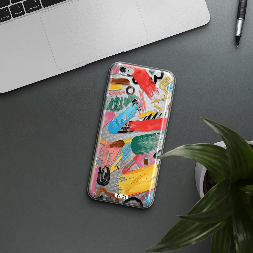 Oil Paint Abstract Apple iPhone 6S Clear TPU Case