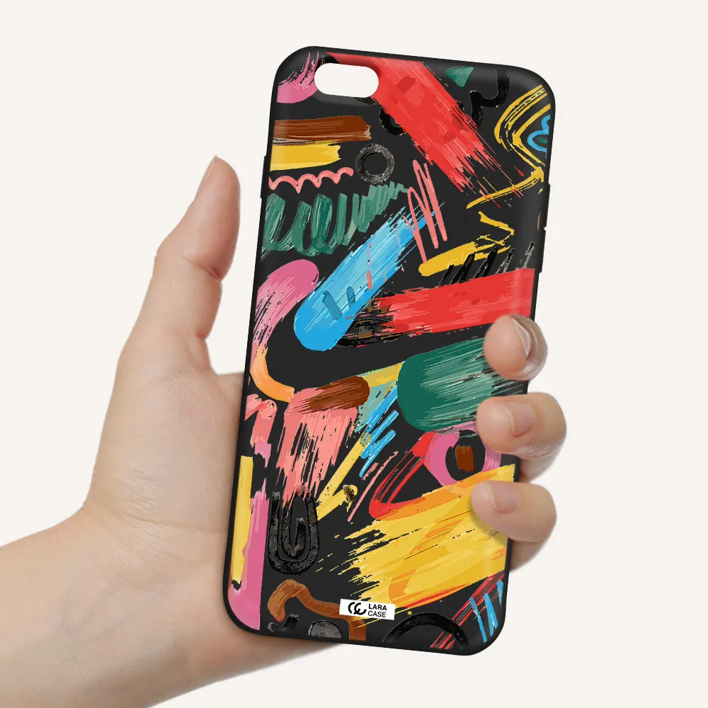 Oil Paint Abstract Apple iPhone 6S Silicone black Case