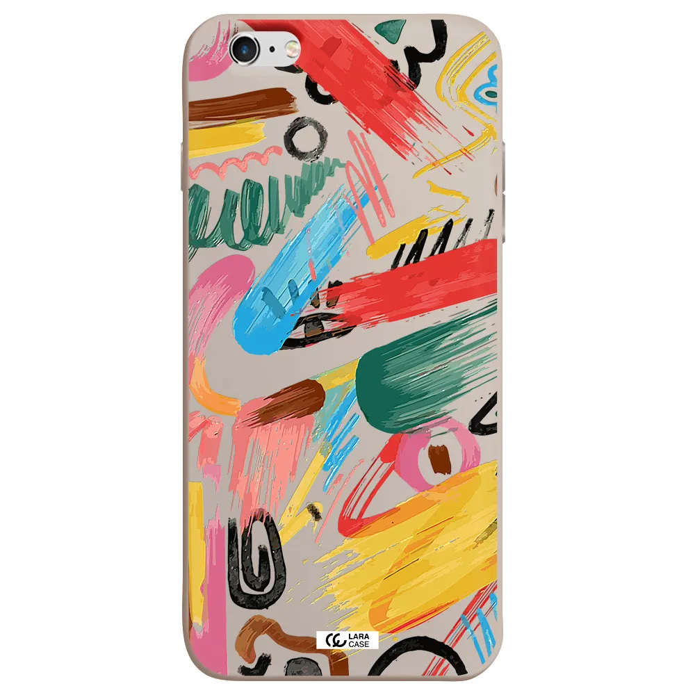 Oil Paint Abstract Apple iPhone 6S Silicone Stone Case
