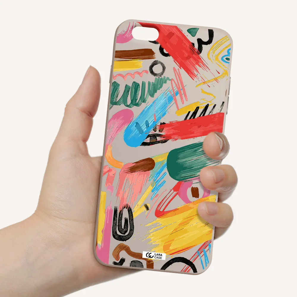 Oil Paint Abstract Apple iPhone 6S Silicone Stone Case