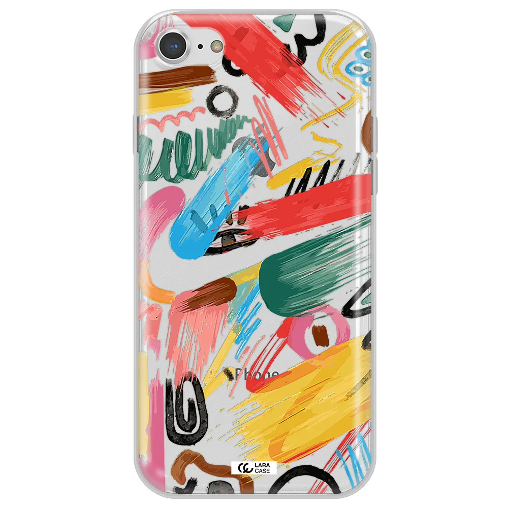 Oil Paint Abstract Apple iPhone 7 Clear TPU Case