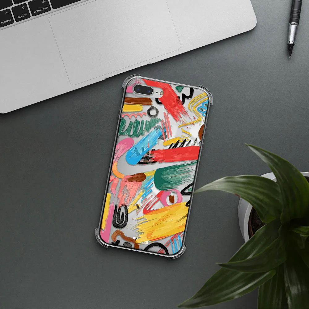 Oil Paint Abstract Apple iPhone 7 plus Clear PC Case