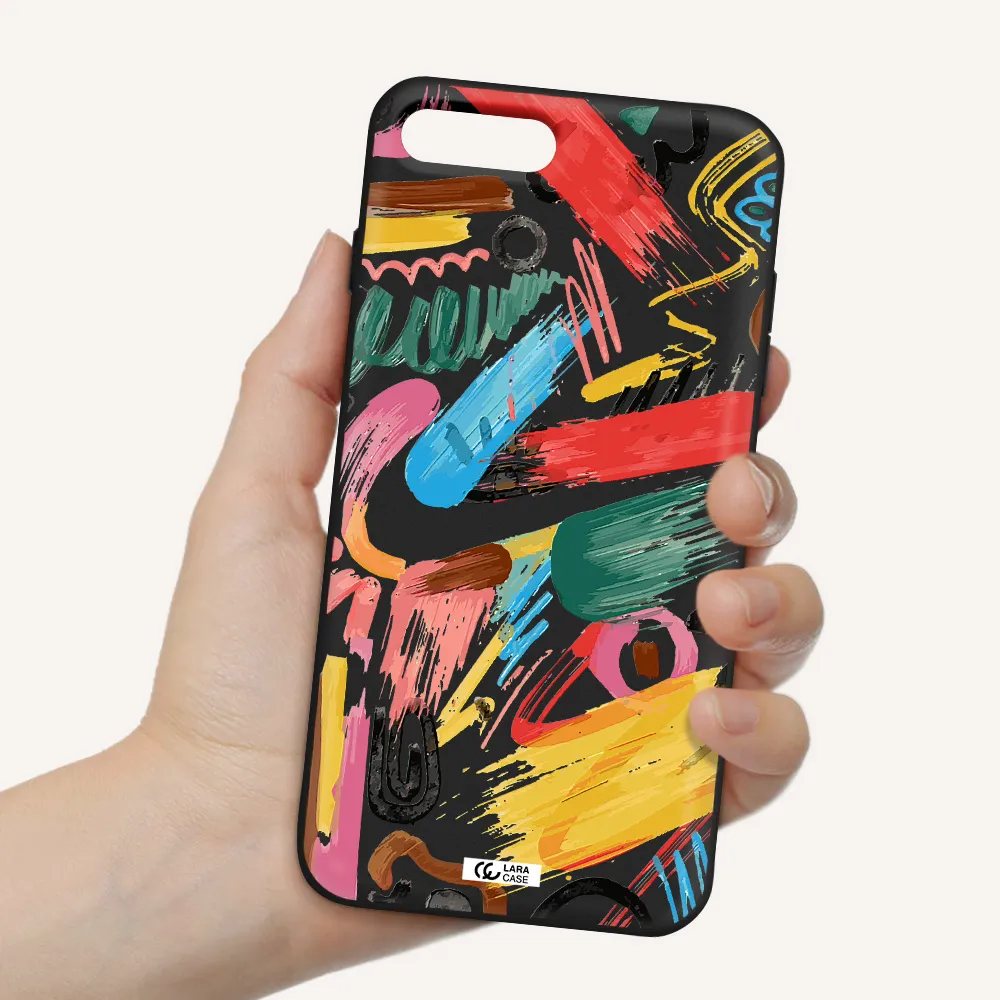 Oil Paint Abstract Apple iPhone 7 plus Silicone black Case