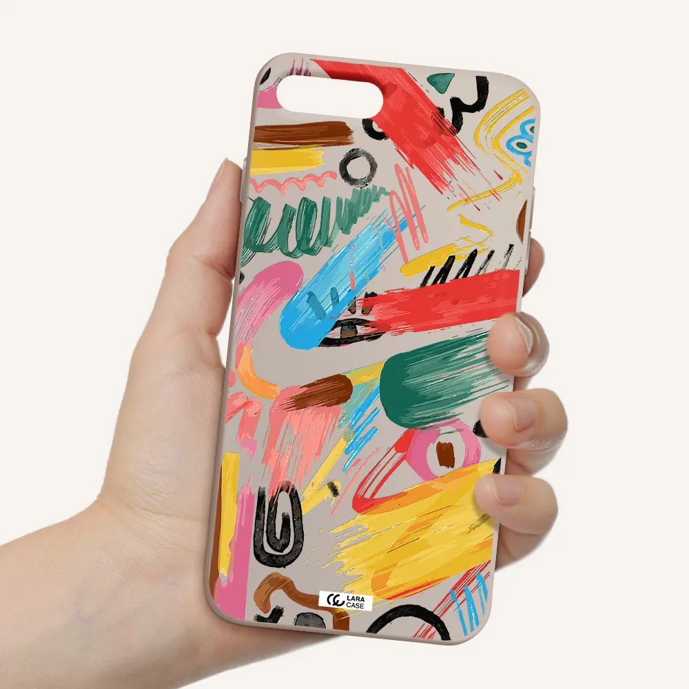 Oil Paint Abstract Apple iPhone 7 plus Silicone Stone Case