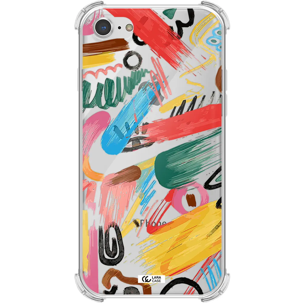 Oil Paint Abstract Apple iPhone 8 Clear PC Case