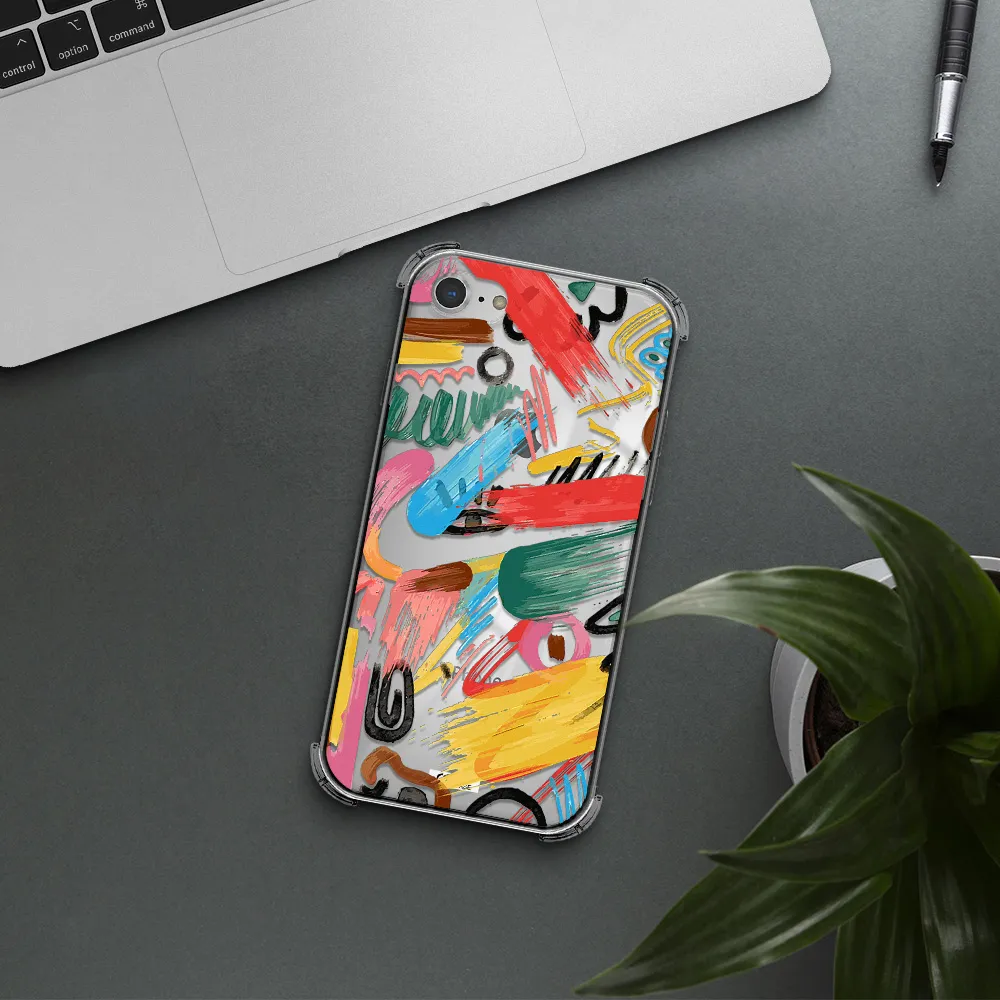 Oil Paint Abstract Apple iPhone 8 Clear PC Case