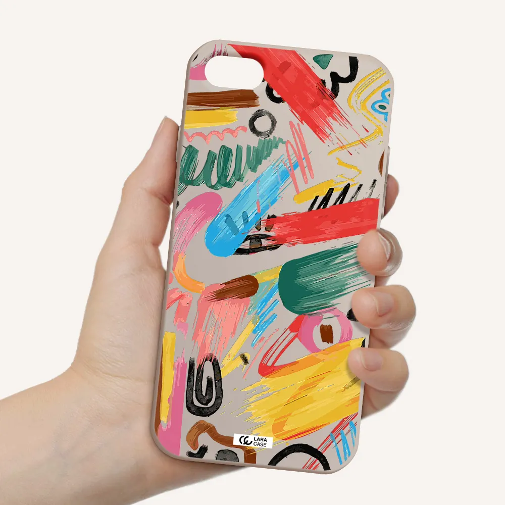 Oil Paint Abstract Apple iPhone 8 Silicone Stone Case