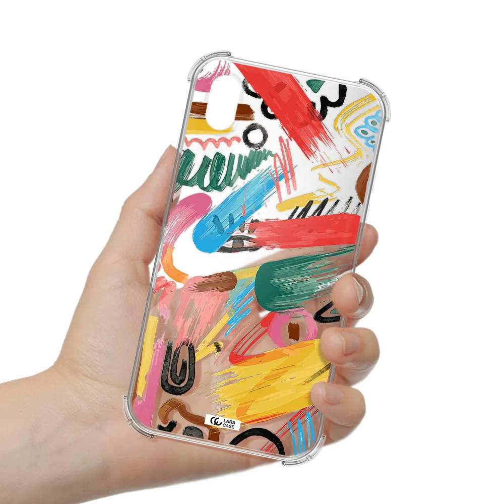 Oil Paint Abstract Apple iPhone XR Clear PC Case