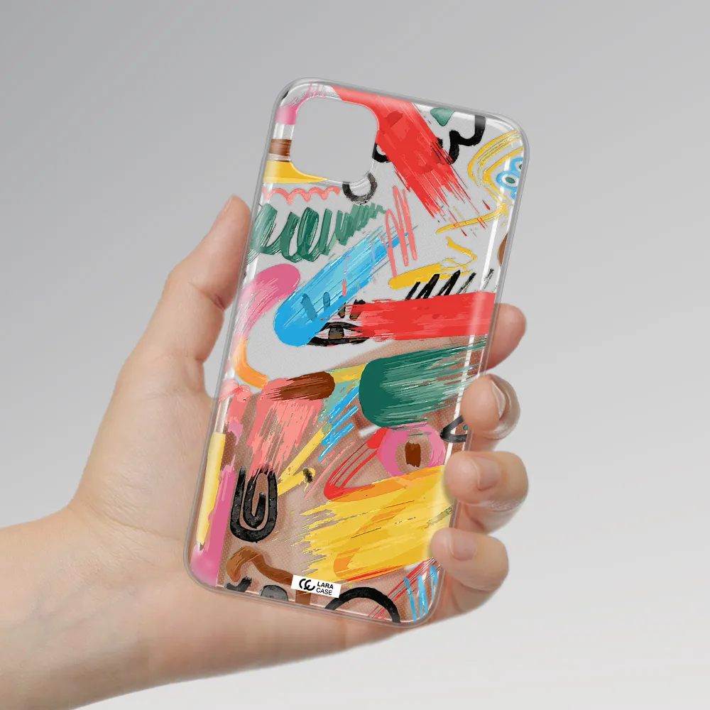 Oil Paint Abstract Huawei Honor 9S Clear TPU Case