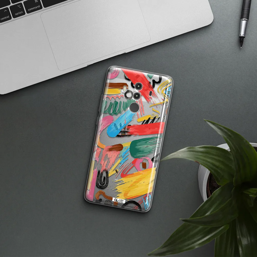 Oil Paint Abstract Huawei Mate 10 Clear TPU Case