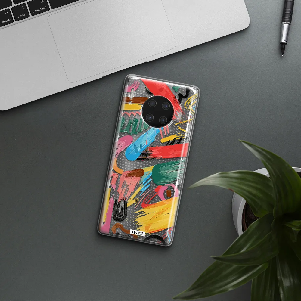 Oil Paint Abstract Huawei Mate 30 Pro Clear TPU Case