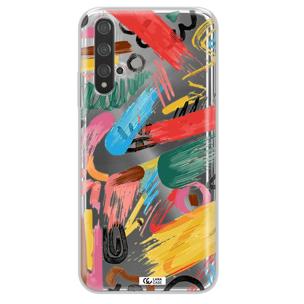 Oil Paint Abstract Huawei Nova 5t Clear TPU Case