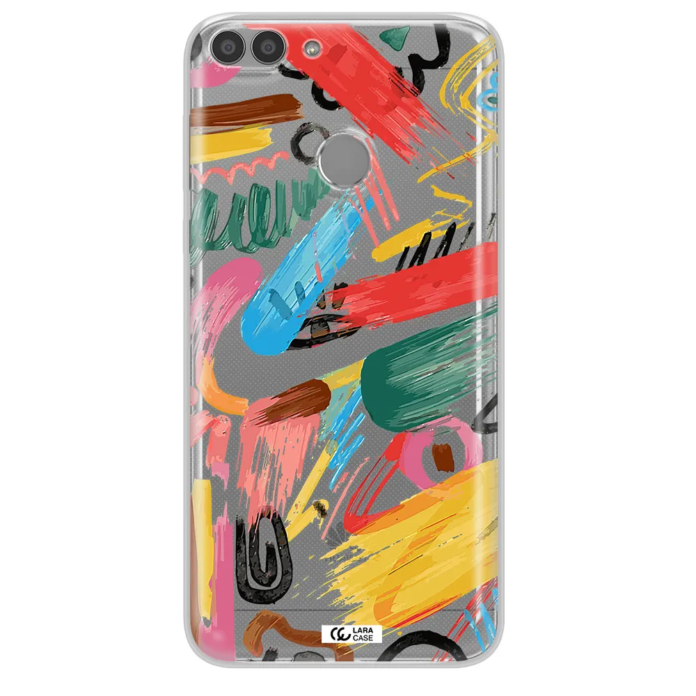 Oil Paint Abstract Huawei P Smart 2017 Clear TPU Case