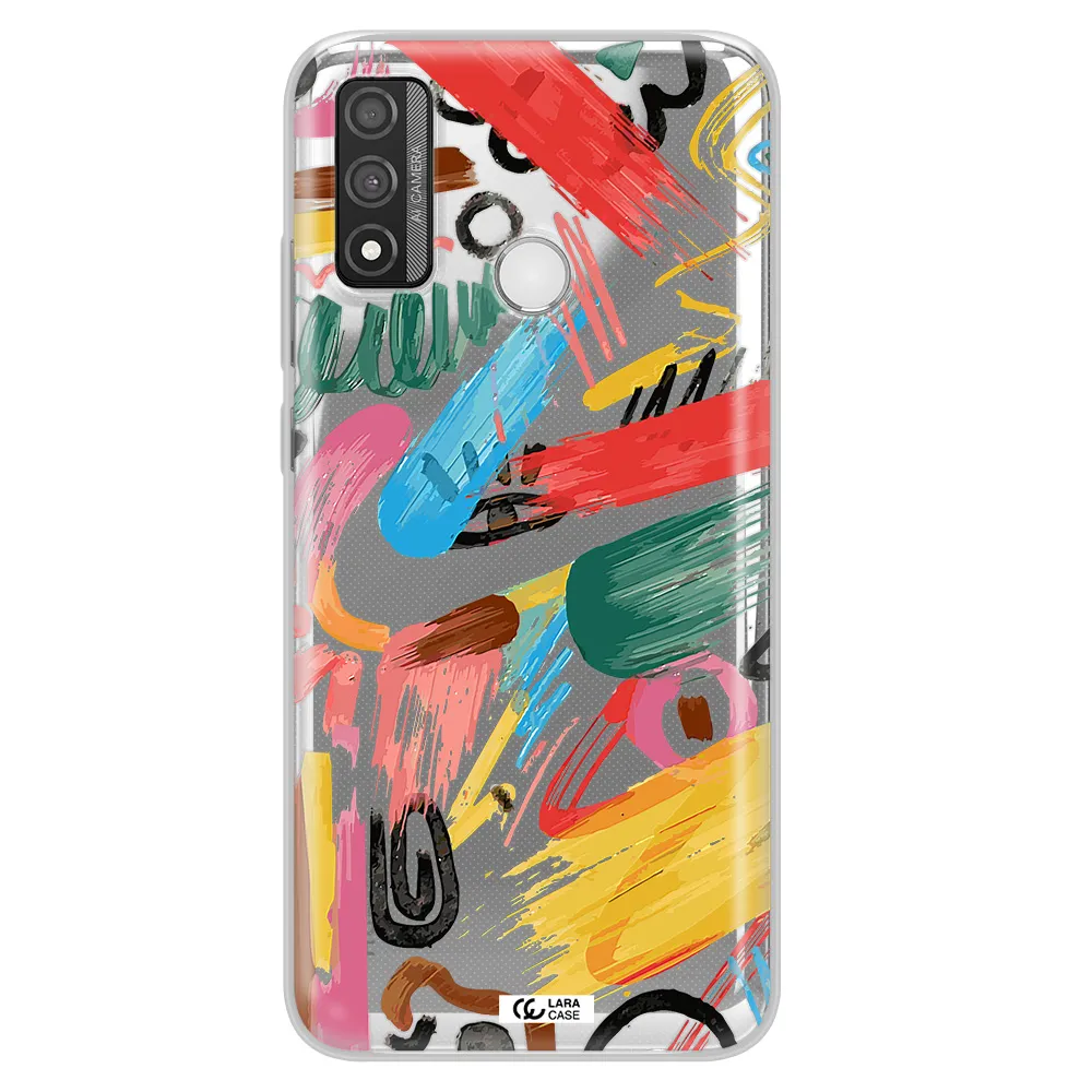 Oil Paint Abstract Huawei P Smart 2020 Clear TPU Case