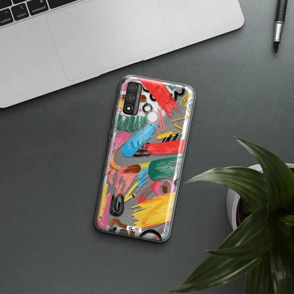 Oil Paint Abstract Huawei P Smart 2020 Clear TPU Case