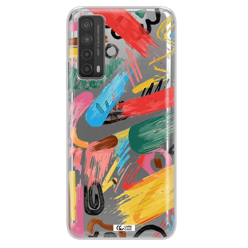 Oil Paint Abstract Huawei P Smart 2021 Clear TPU Case