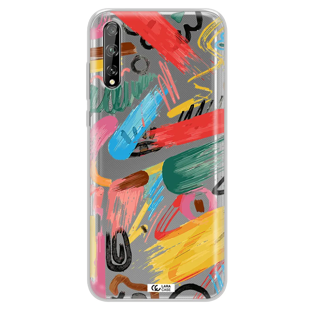Oil Paint Abstract Huawei P Smart S Clear TPU Case
