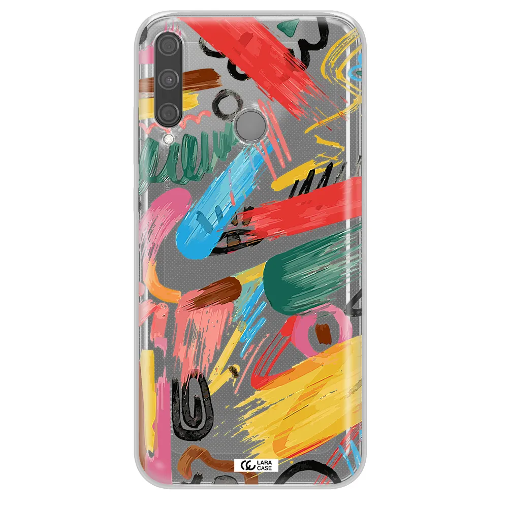 Oil Paint Abstract Huawei P40 Lite E Clear TPU Case