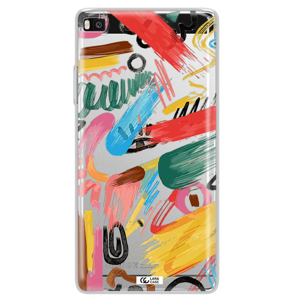 Oil Paint Abstract Huawei P8 Clear TPU Case