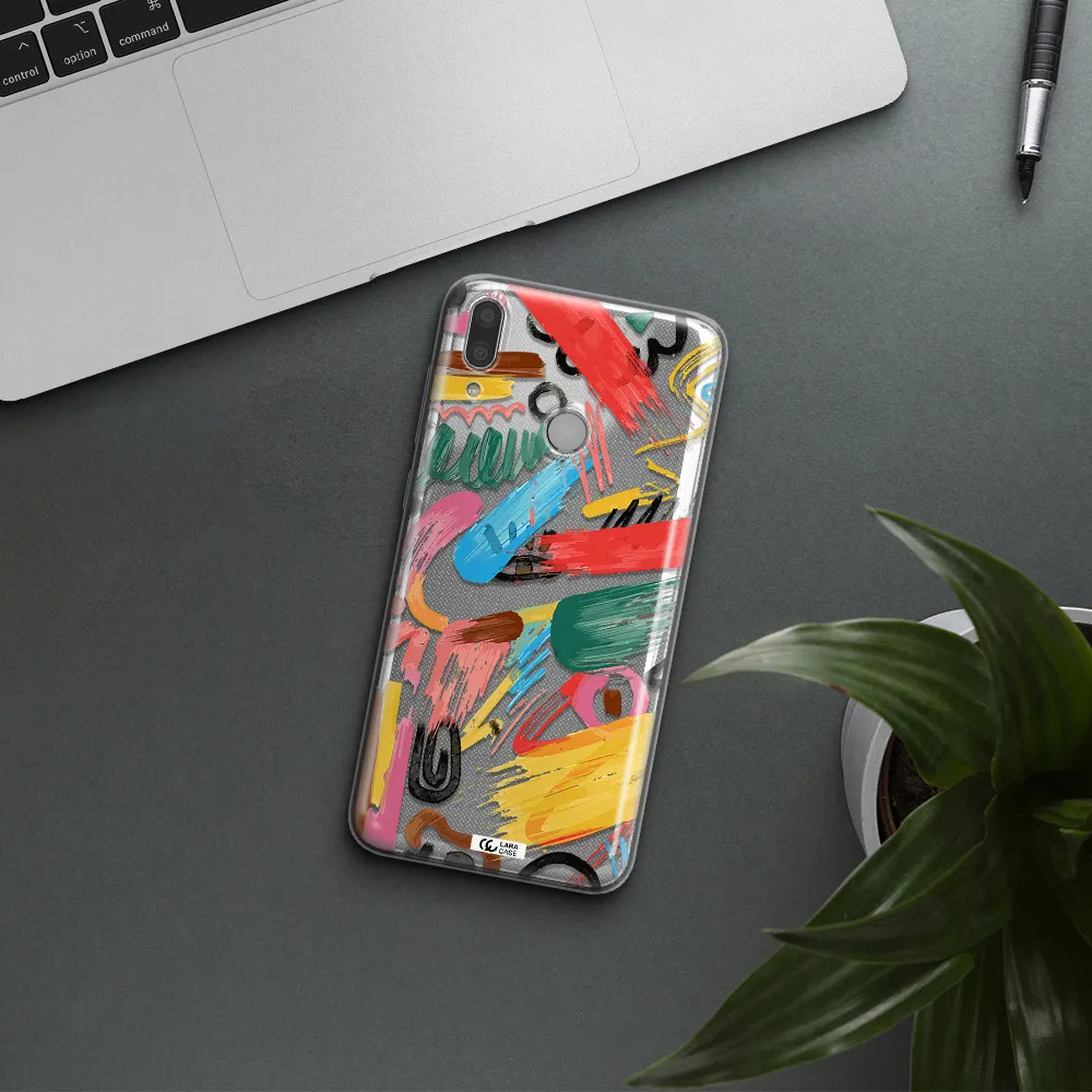 Oil Paint Abstract Huawei Y9 2019 Clear TPU Case