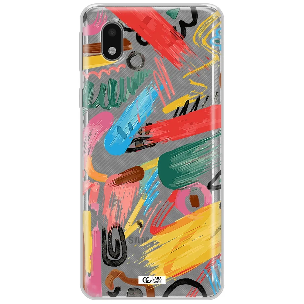 Oil Paint Abstract Samsung A01 Core Clear Tpu Case