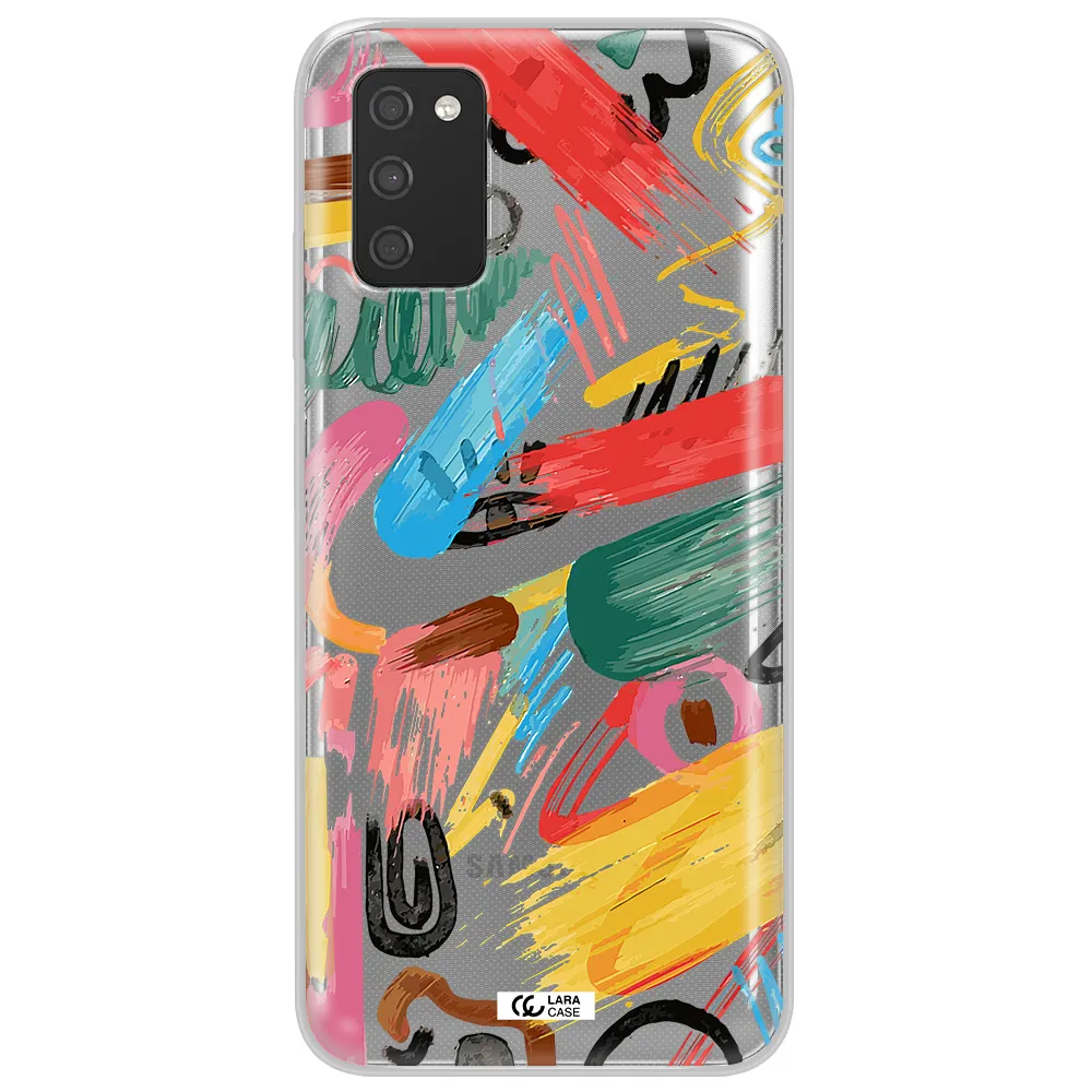 Oil Paint Abstract Samsung A03S Clear TPU Case