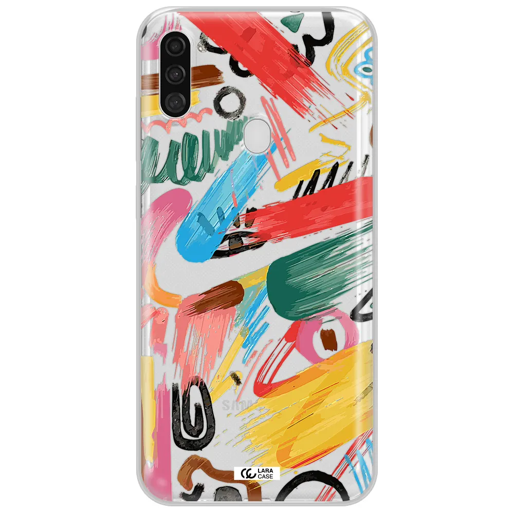 Oil Paint Abstract Samsung A11 Clear TPU Case