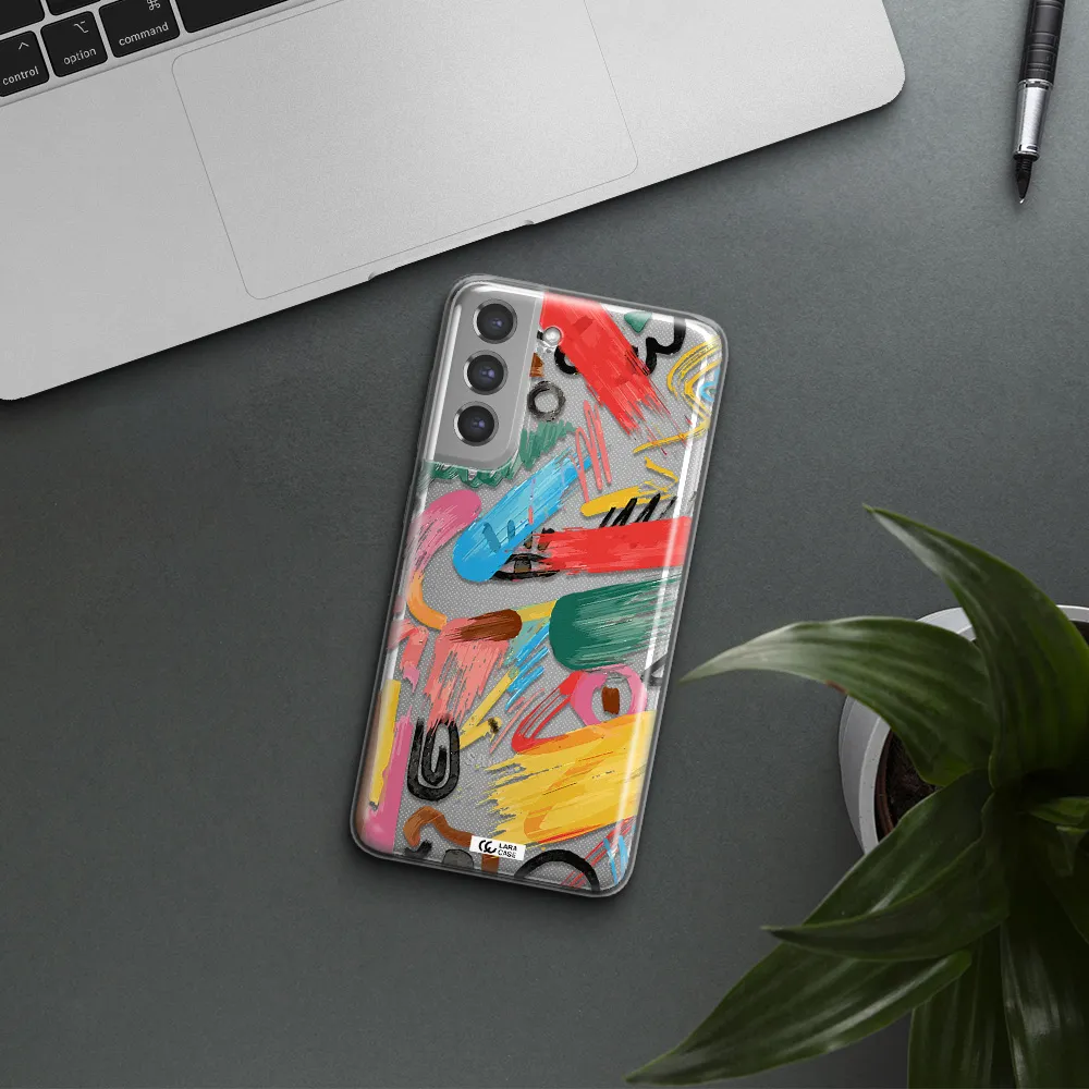 Oil Paint Abstract Samsung A21 Fe Clear TPU Case