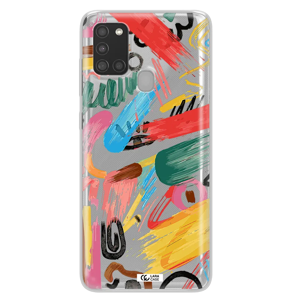 Oil Paint Abstract Samsung A21S Clear TPU Case