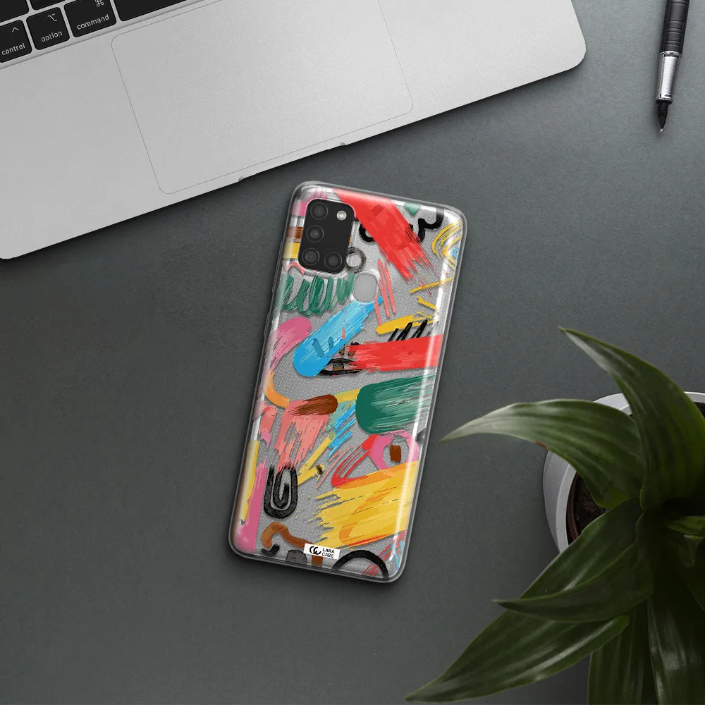 Oil Paint Abstract Samsung A21S Clear TPU Case