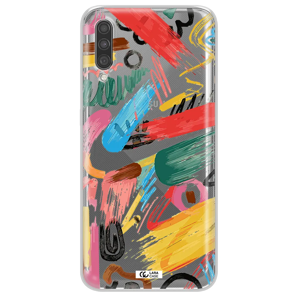 Oil Paint Abstract Samsung A30S Clear TPU Case