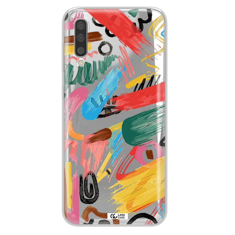 Oil Paint Abstract Samsung A50 Clear TPU Case